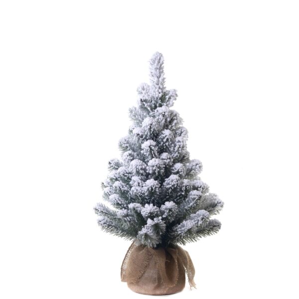 albero di natale innevato da tavolo con base in juta – 45 cm (copia)