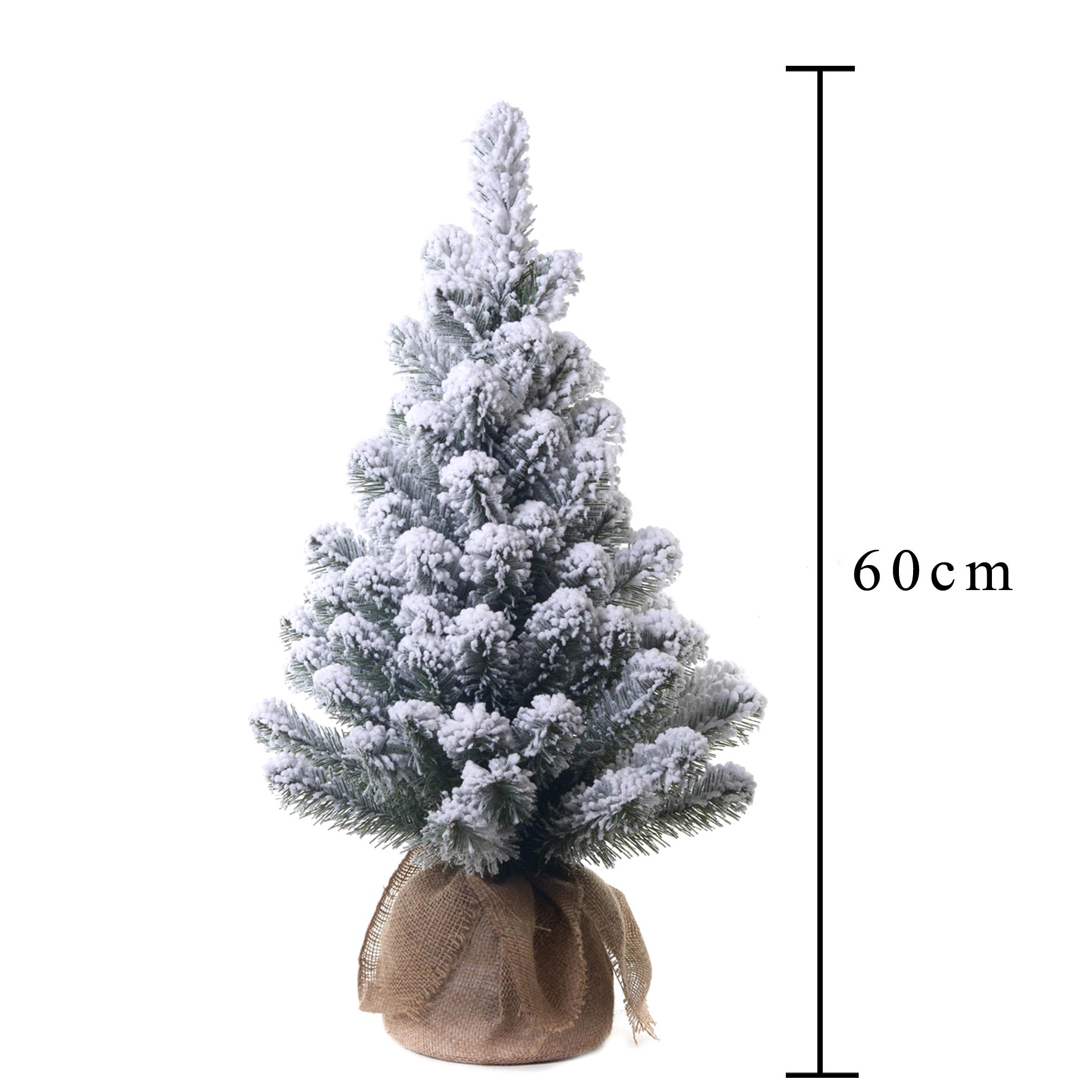 albero di natale innevato da tavolo con base in juta – 45 cm (copia)