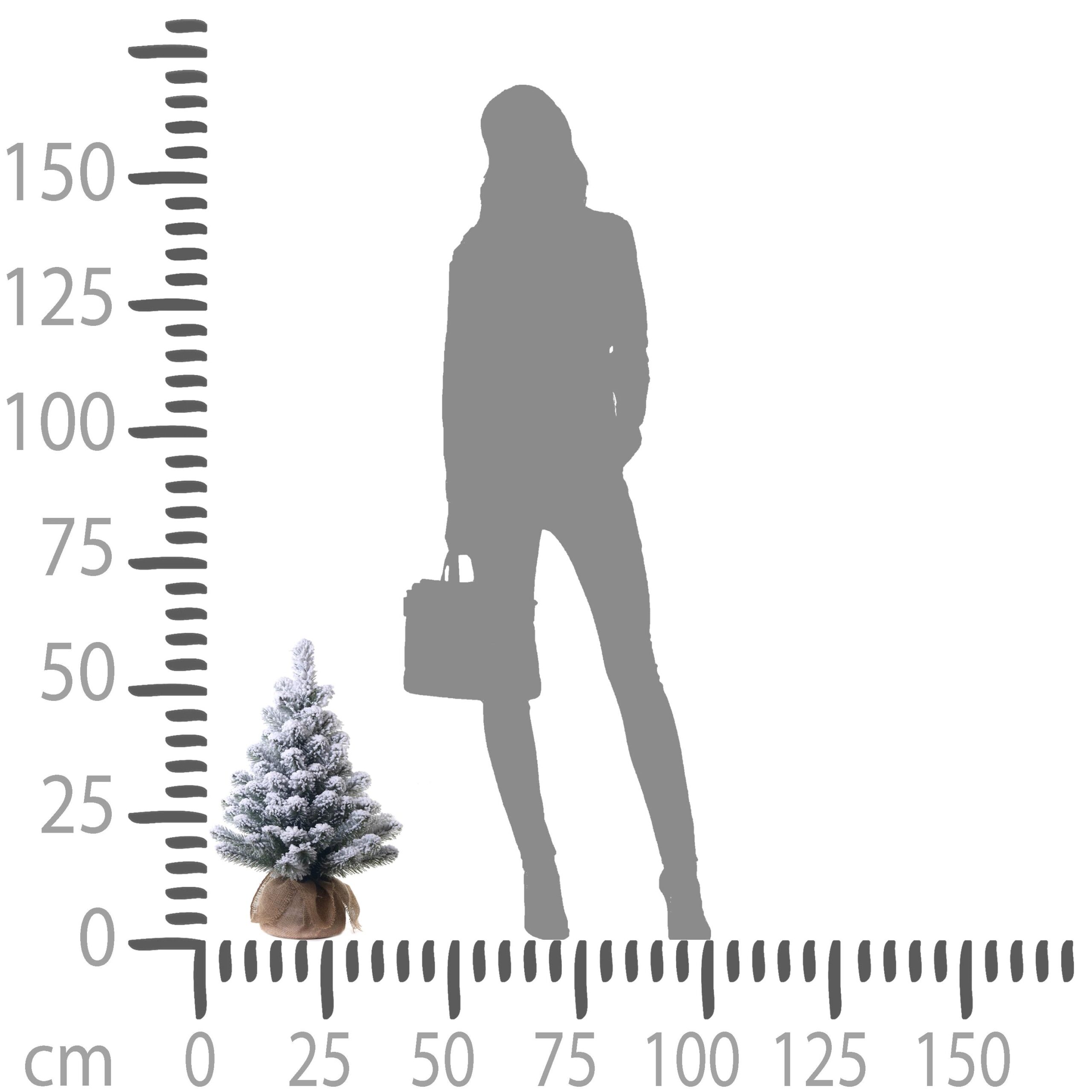 albero di natale innevato da tavolo con base in juta – 45 cm (copia)