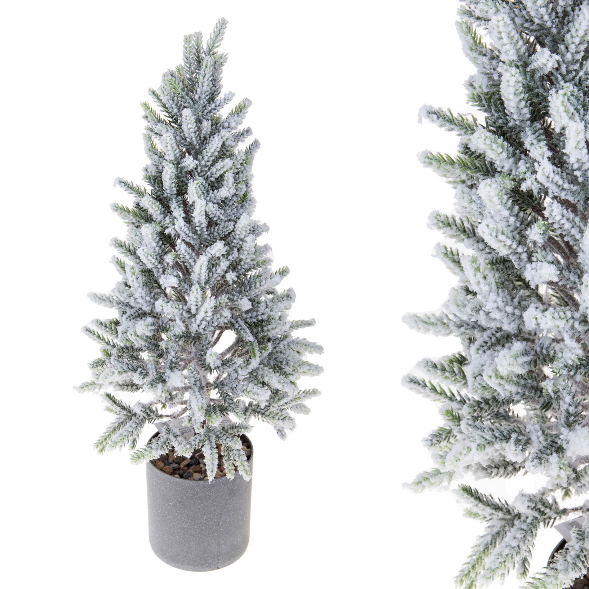 albero di natale innevato da tavolo con base in juta – 60 cm (copia)