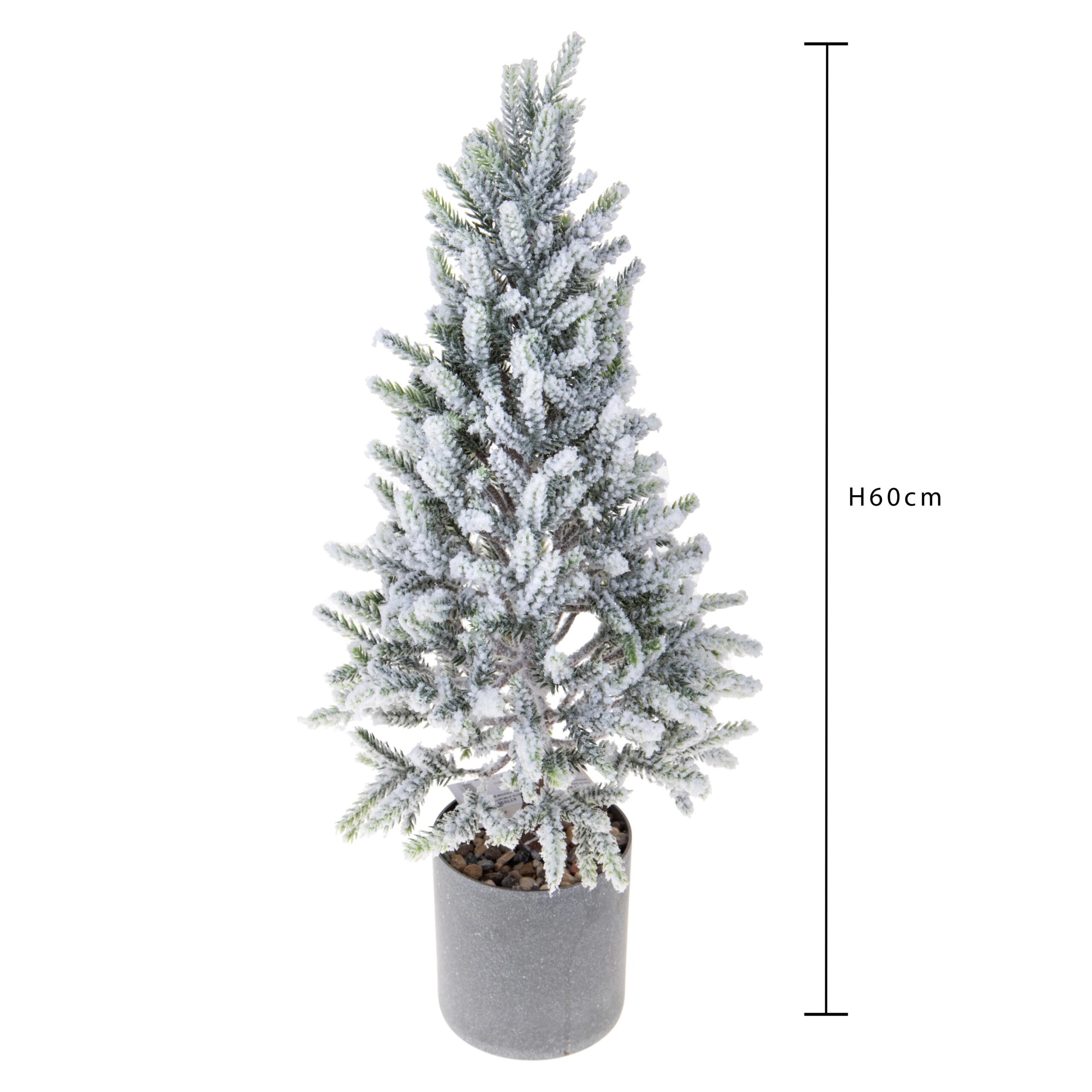 albero di natale innevato da tavolo con base in juta – 60 cm (copia)