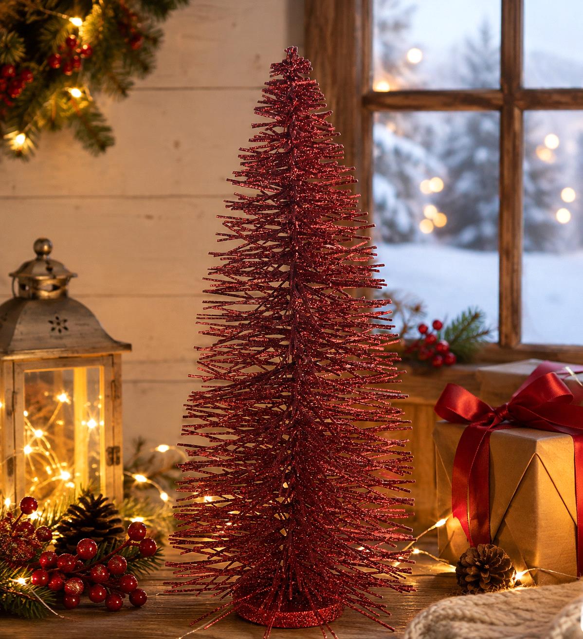 albero di natale conico con 30 led e base in legno – 40 cm (copia)