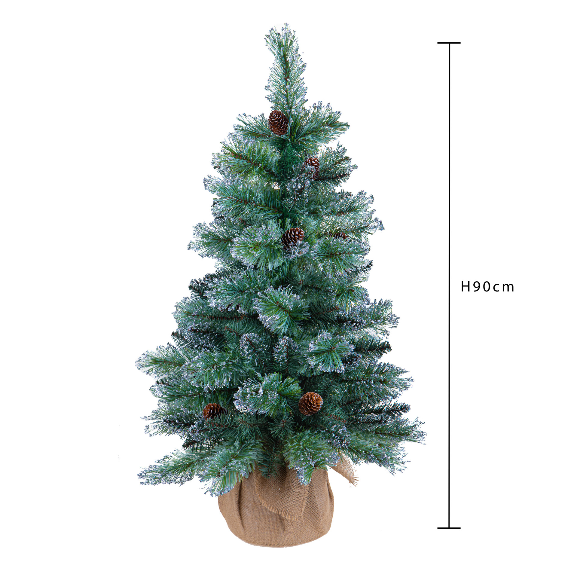 albero di natale con pigne e base in juta – 80 cm (copia)
