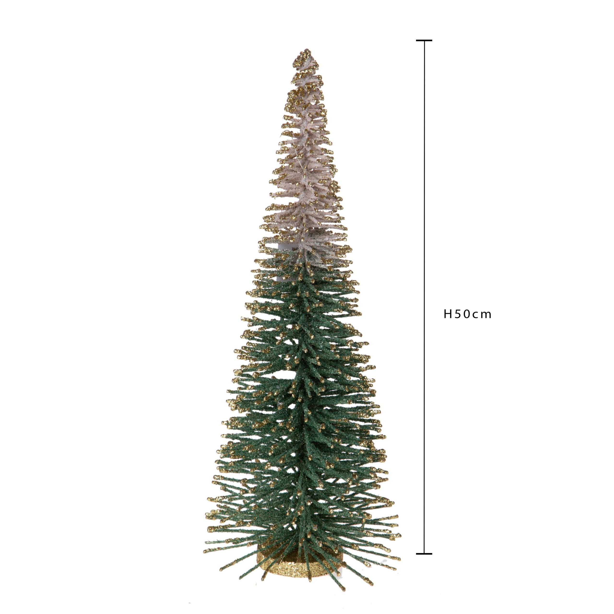 albero di natale conico sfumato con glitter 40 cm – colori selezionabili (copia)