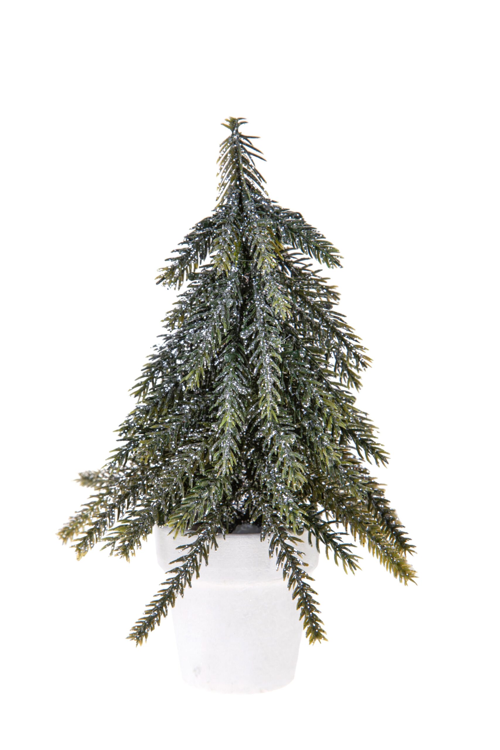 albero di natale con bacche rosse e pigne brinate in vaso (copia)
