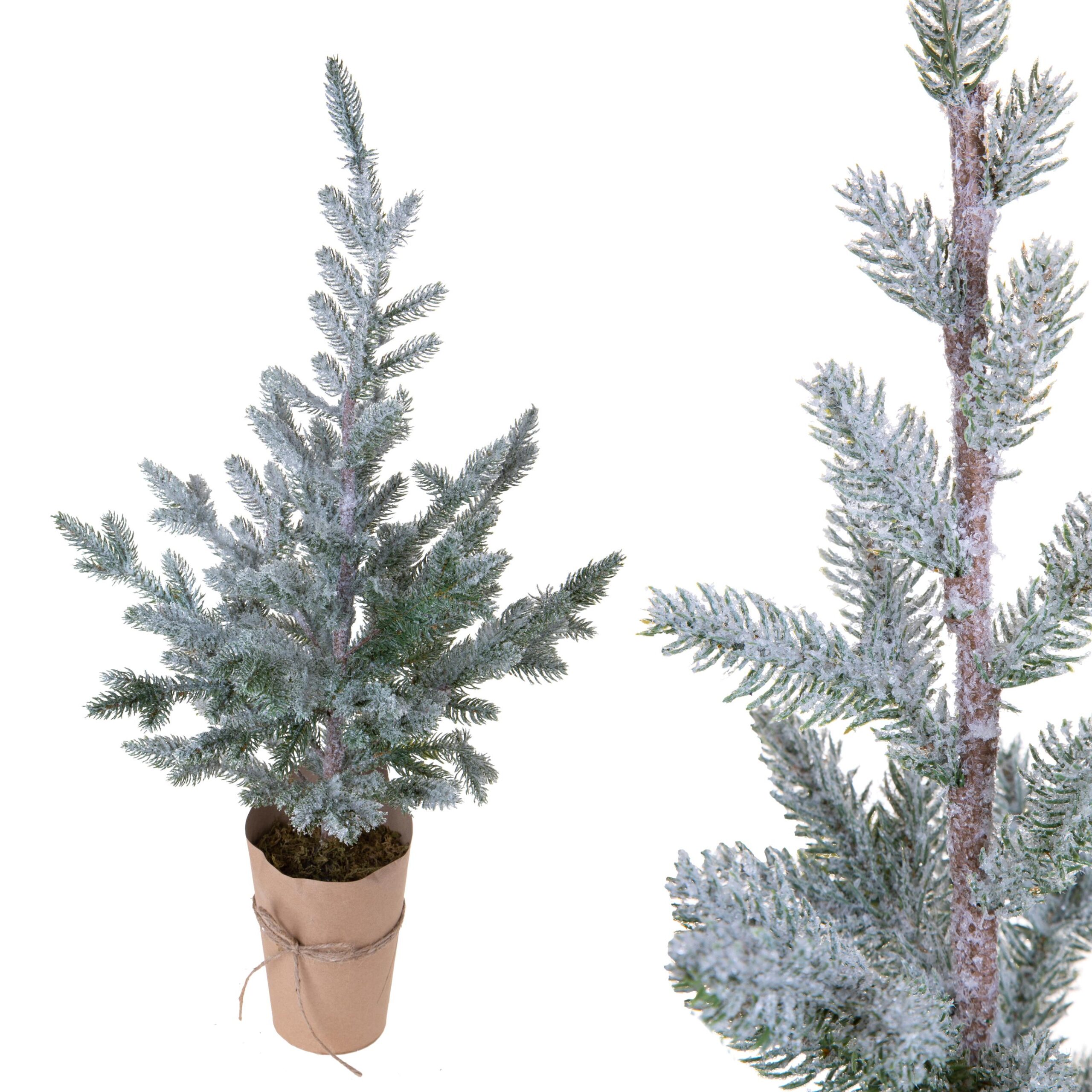 albero di natale da tavolo innevato con pigne e base in juta – 75 cm (copia)