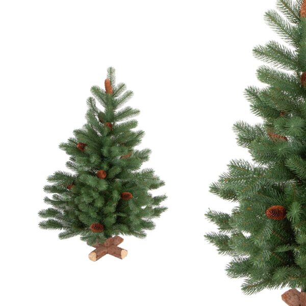albero di natale innevato con pigne, glitter e base in juta – 90 cm (copia)