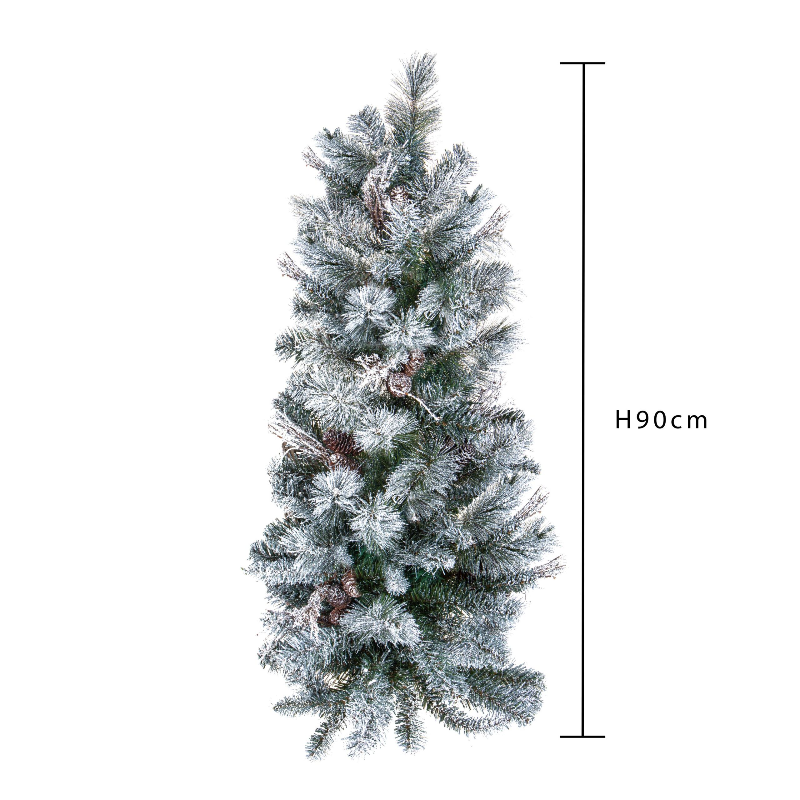 albero di natale da parete 90 cm con pigne e 78 punte – abete salvaspazio (copia)