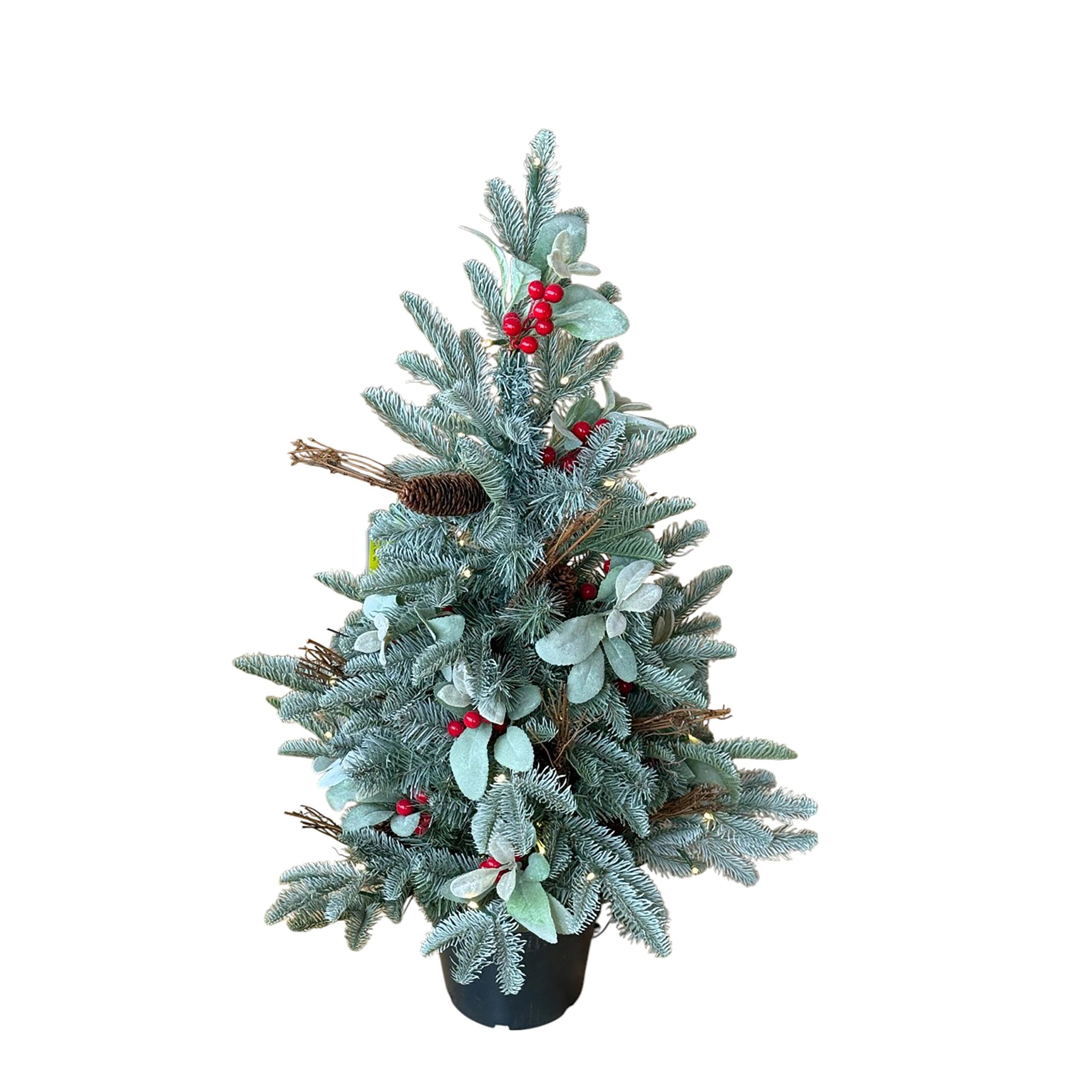 albero di natale da tavolo con pigne e base in legno – 90 cm (copia)
