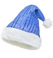 cappello da babbo natale con paillettes blu (copia)