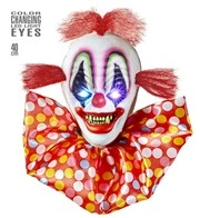 maschera in tessuto senza mento colorata da crusty il clown (copia)