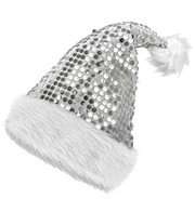 cappello da babbo natale con paillettes azzurro (copia)