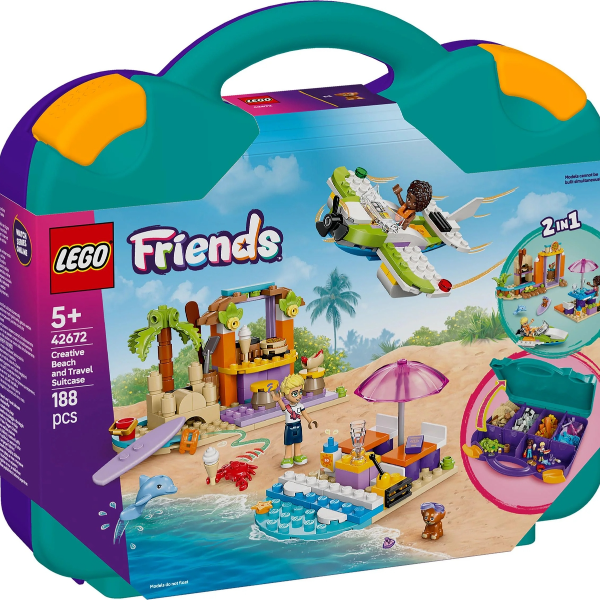 lego friends valigia creativa da spiaggia e da viaggio