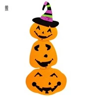 scenografia zucca con in fili di lamè (copia)