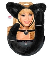 kit da gattina con coda orecchie e papillon (copia)