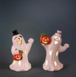 fantasma halloween con zucca illuminata a led in resina (copia)
