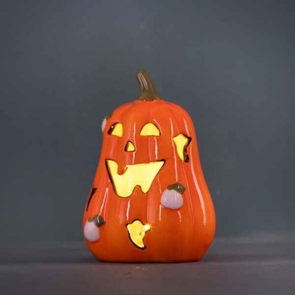 zucca portacandela halloween in terracotta (copia)