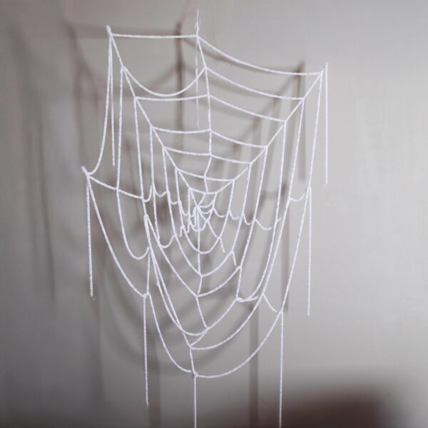 ragnetto halloween portafortuna nero in metallo e tessuto (copia) bianco