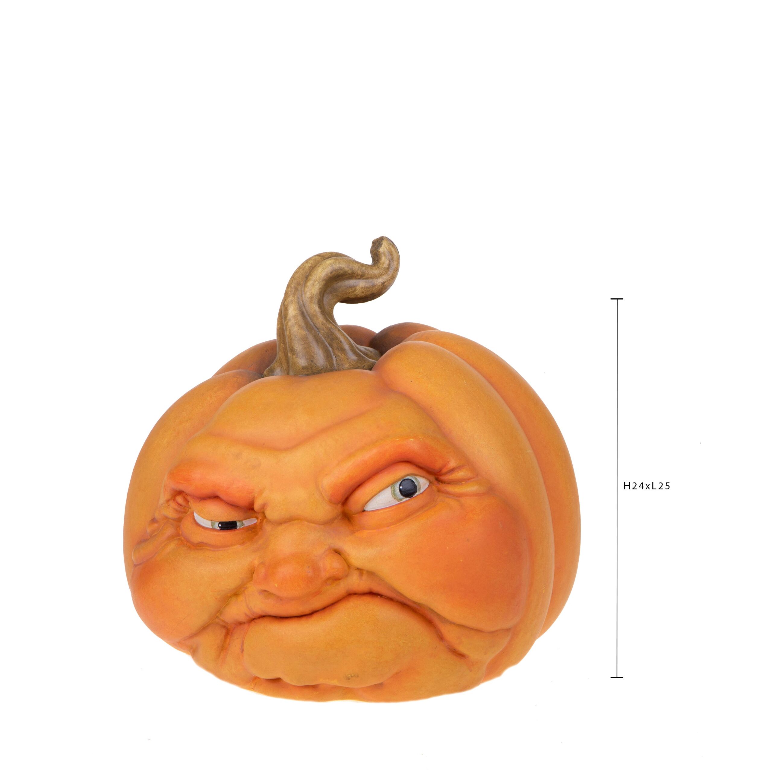 zucca decorativa con faccia sorridente in resina (copia)