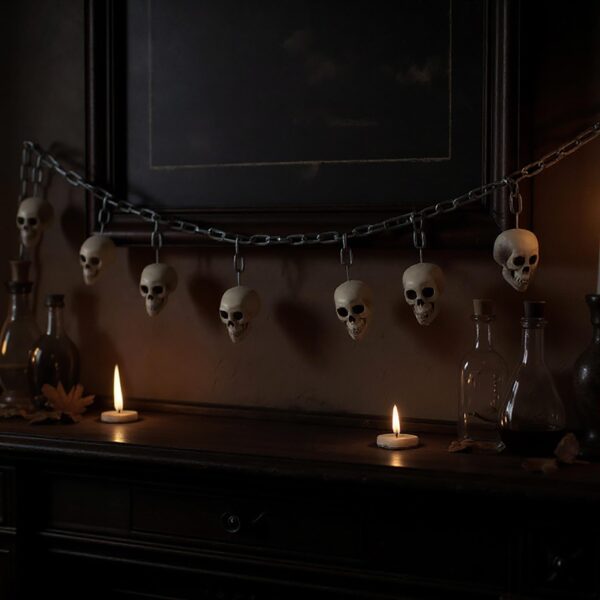 ghirlanda halloween con 6 scheletri pendenti in plastica (copia)