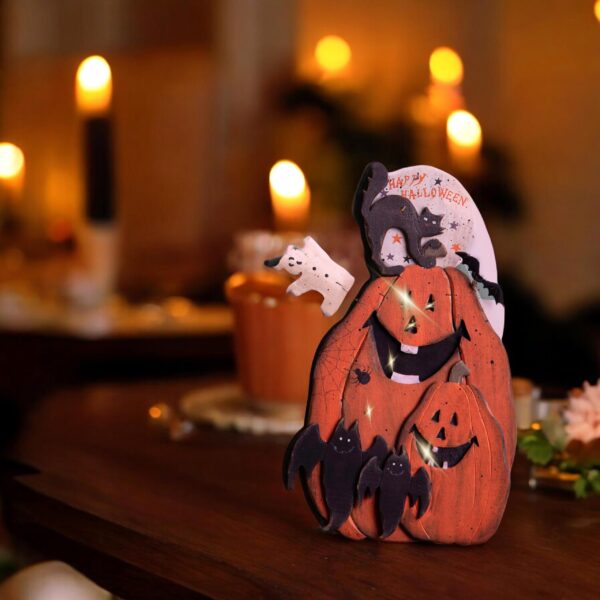gnomo autunnale con zucca, foglie e ghiande in resina (copia)
