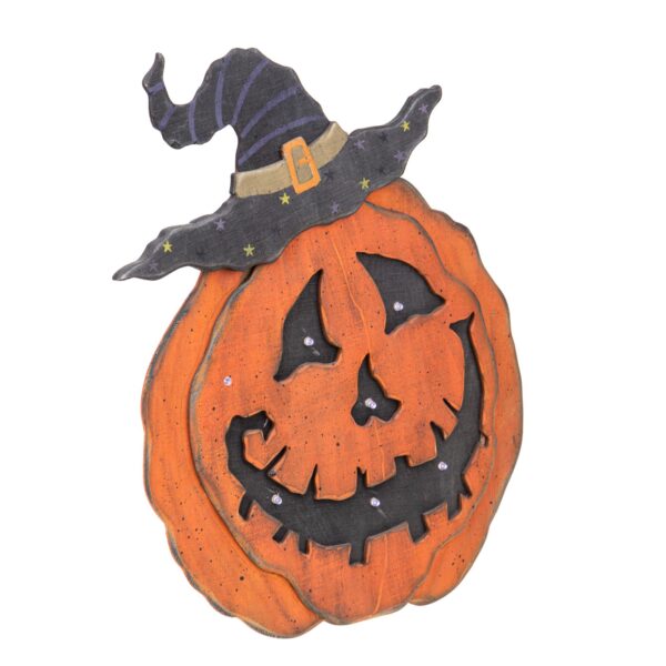 decorazione halloween da appendere con zucche, fantasmi e pipistrelli in legno con led (copia)