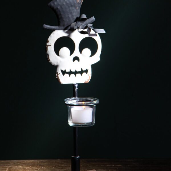 fantasma halloween portacandela in metallo con zucca, pipistrelli e glitter (copia)