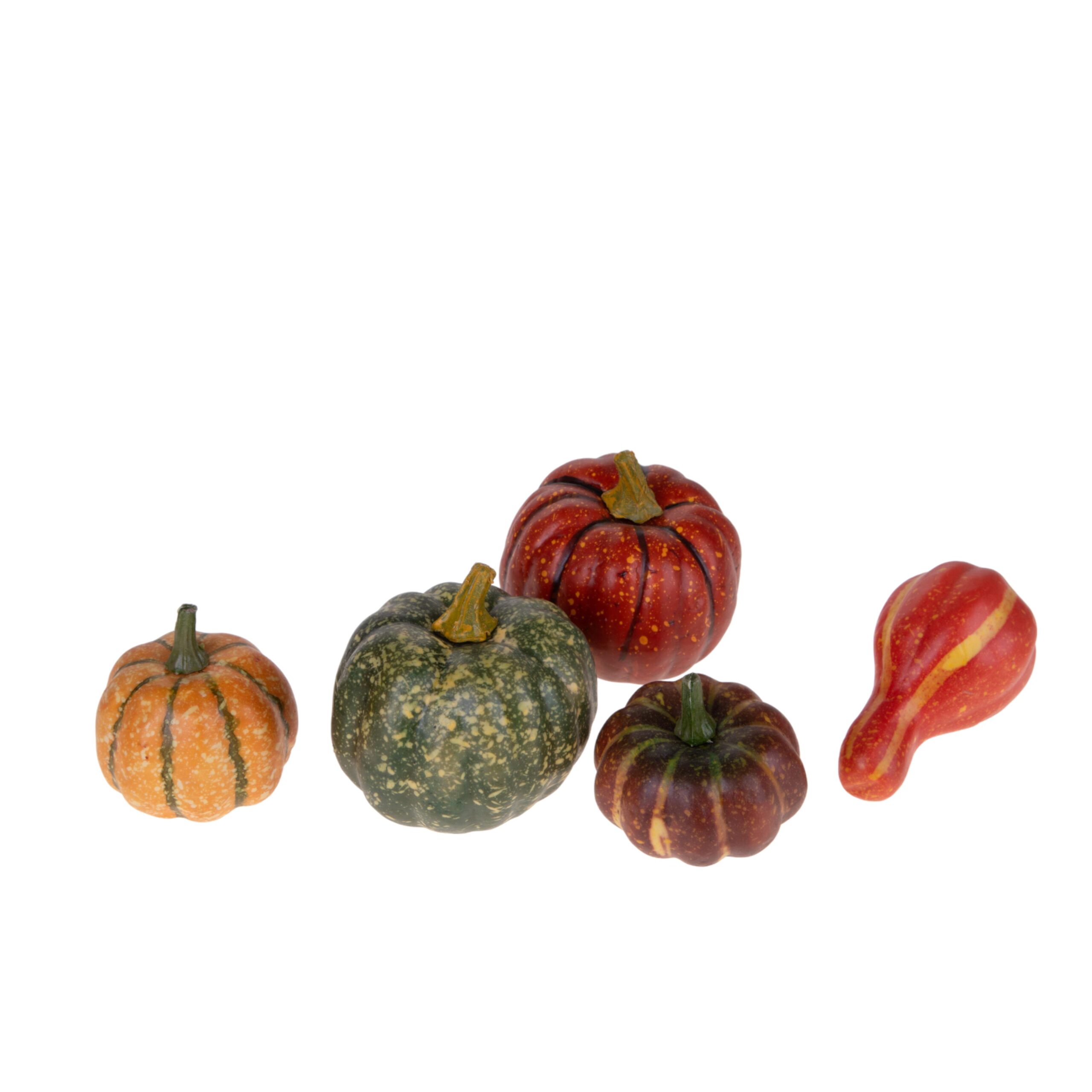 set 6 candele tealight a forma di zucca arancioni e verdi (copia)