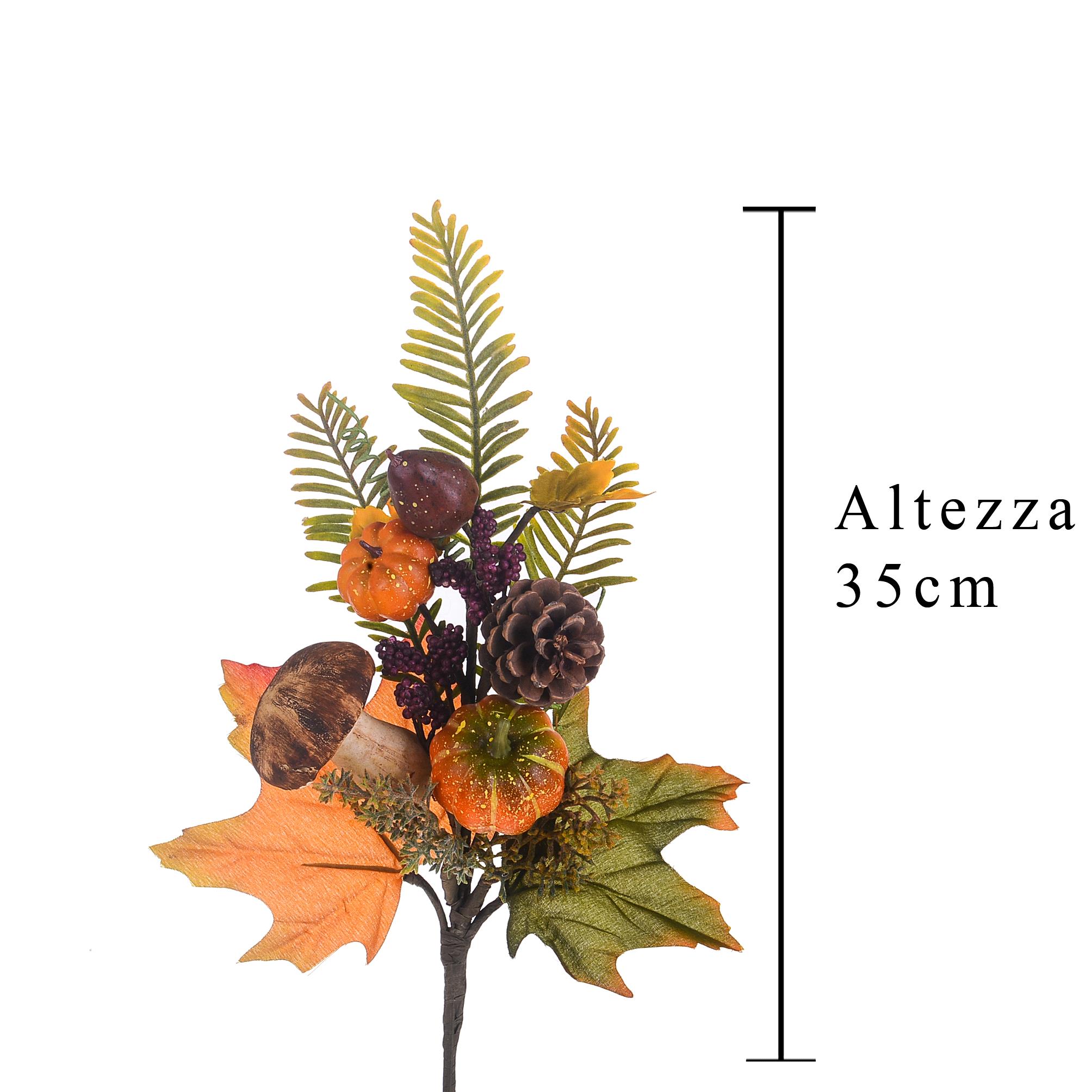 pick decorativo autunnale con pigna, bacche e foglie d'acero artificiali (copia)