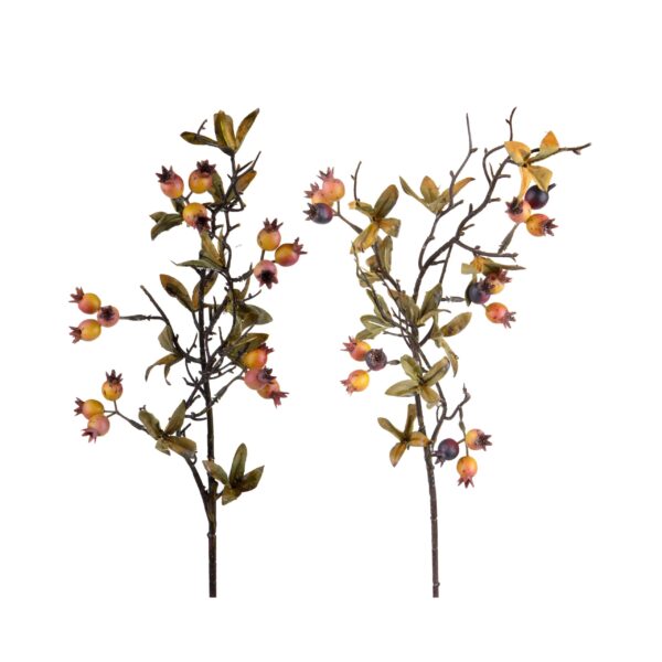 ramo decorativo natalizio con pino, bacche rosse innevate, pigna e frutti zuccherati – 40 cm (copia)