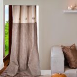 tenda a strisce in tessuto marrone trasparente con passanti – 110 x 220 cm (copia)