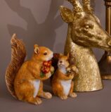 decorazione autunnale con 3 funghi arancioni e riccio in ceramica (copia)