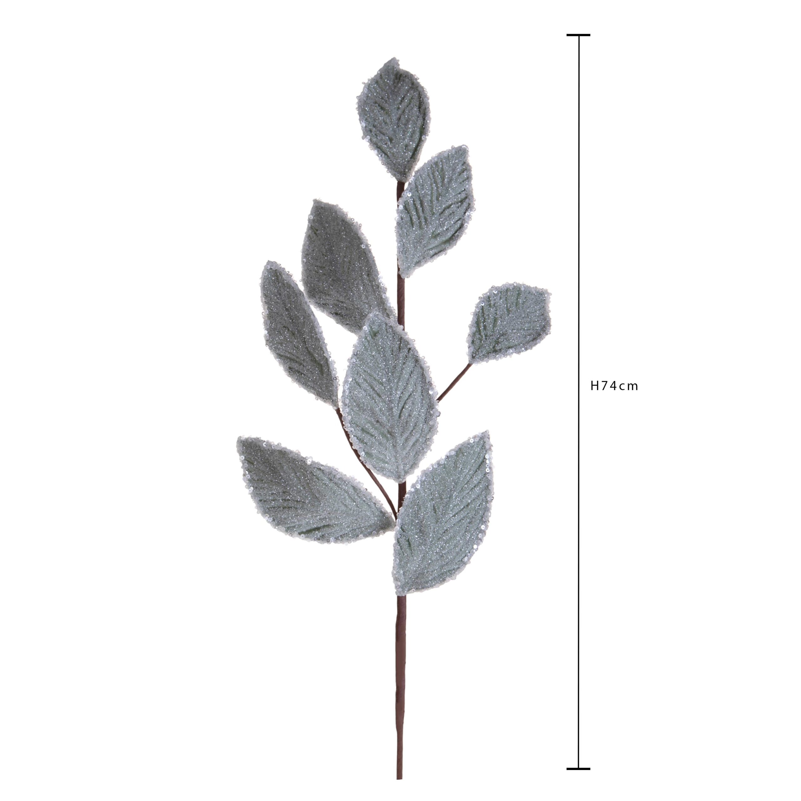 ramo di magnolia artificiale con foglie autunnali marroni e ramate (copia)