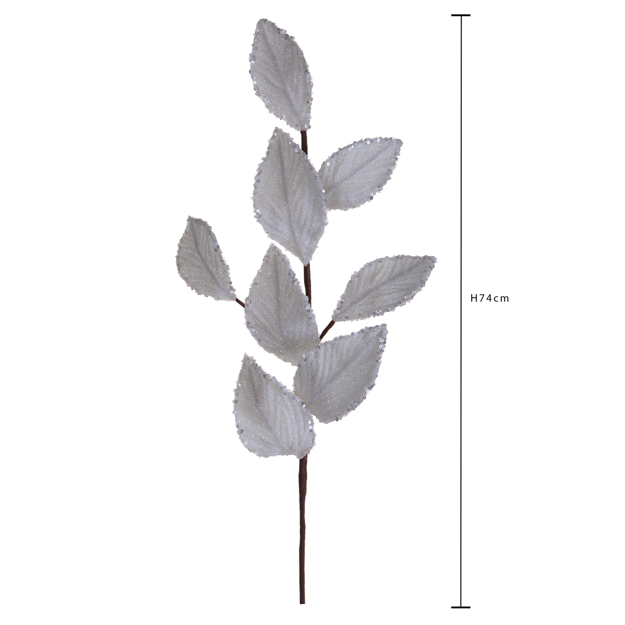 ramo di magnolia artificiale con foglie autunnali marroni e ramate (copia)