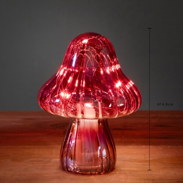 fungo decorativo luminoso in vetro con 12 luci led (copia)