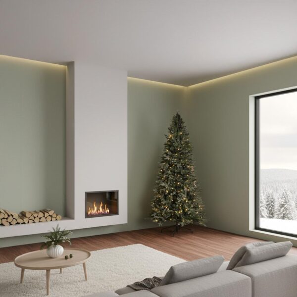 albero di natale artificiale gran sasso 200 cm con 450 led luce calda – 2703 rami pe e pvc (copia)