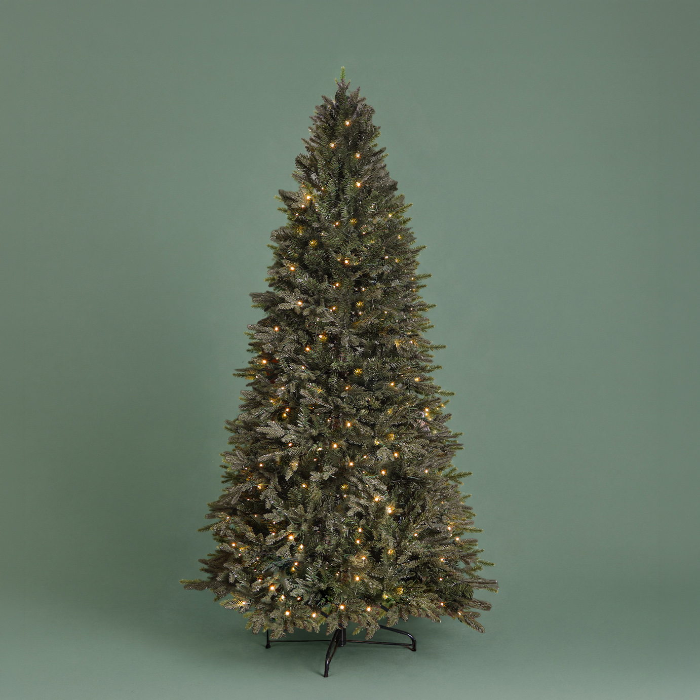 albero di natale cervino 230 cm con 600 led – 1026 punte pvc e pe