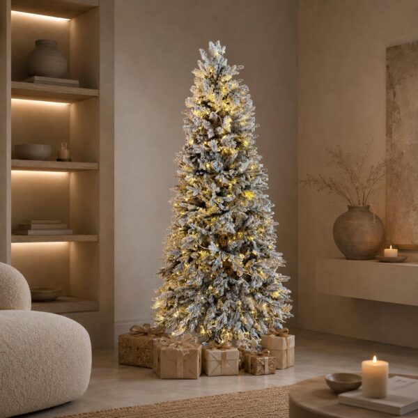 albero di natale k2 innevato 215 cm con 500 led (copia)