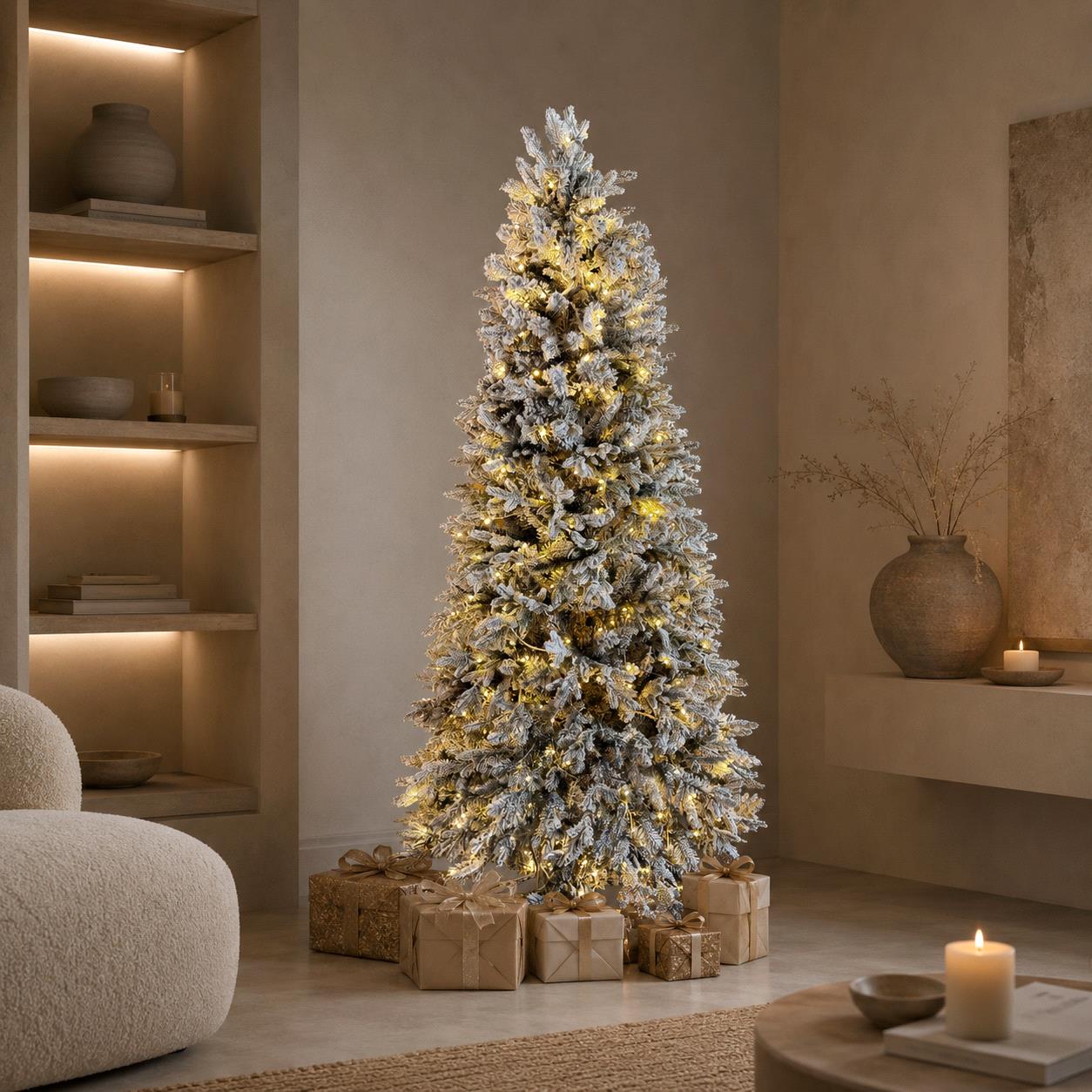albero di natale k2 innevato 215 cm con 500 led (copia)