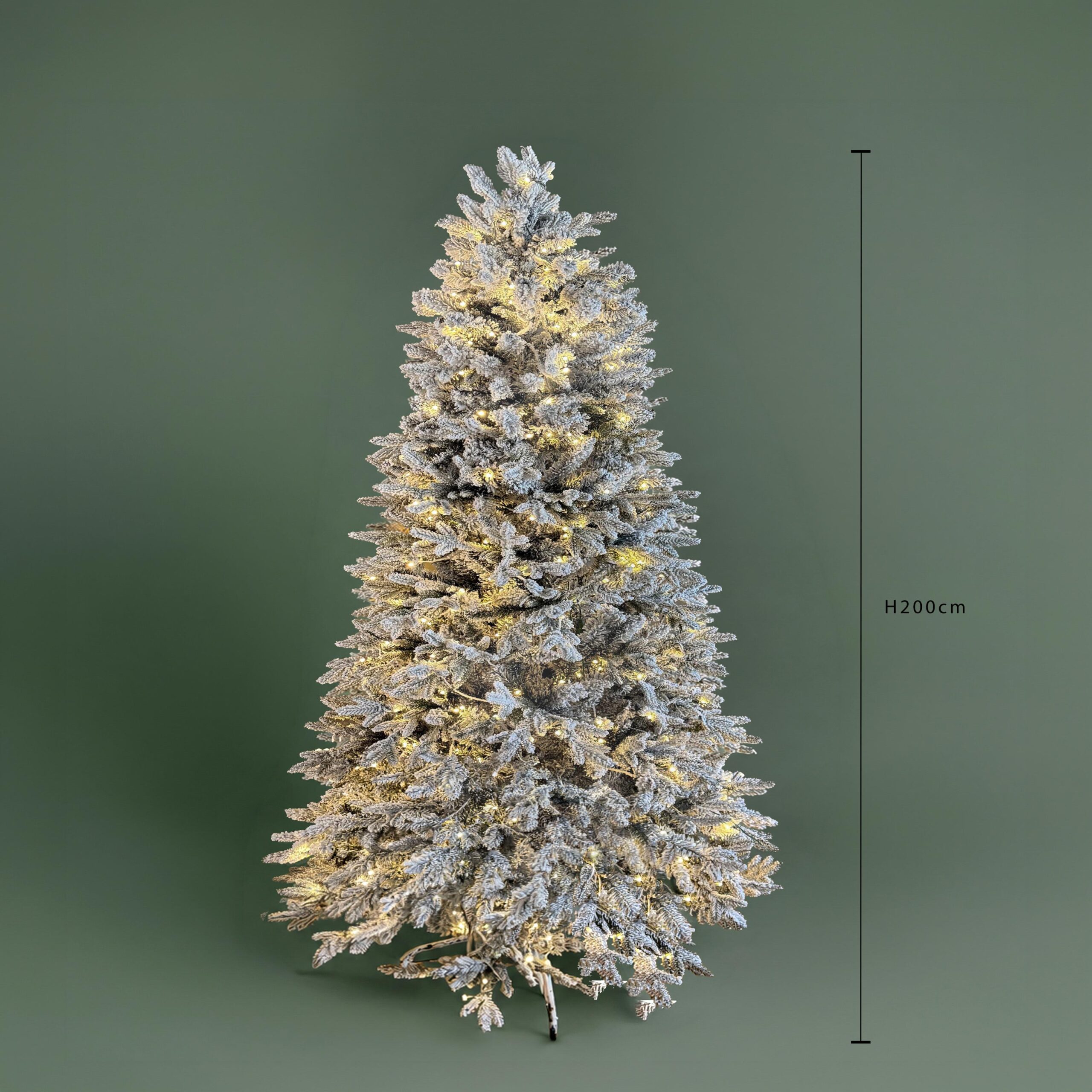 albero di natale nobilis innevato 200 cm con 400 led – 1493 punte (copia)