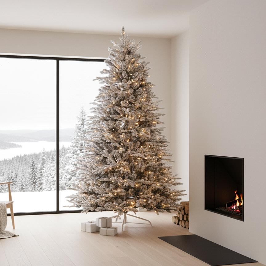 albero di natale nobilis innevato 230 cm con 500 led – 2159 rami (copia)