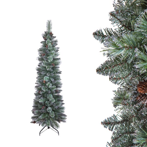 albero di natale slim blu 210 cm con glitter azzurri – 614 rami in pvc (copia)