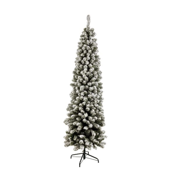 albero di natale slim argento 180 cm con glitter – 428 rami pvc e pp (copia)