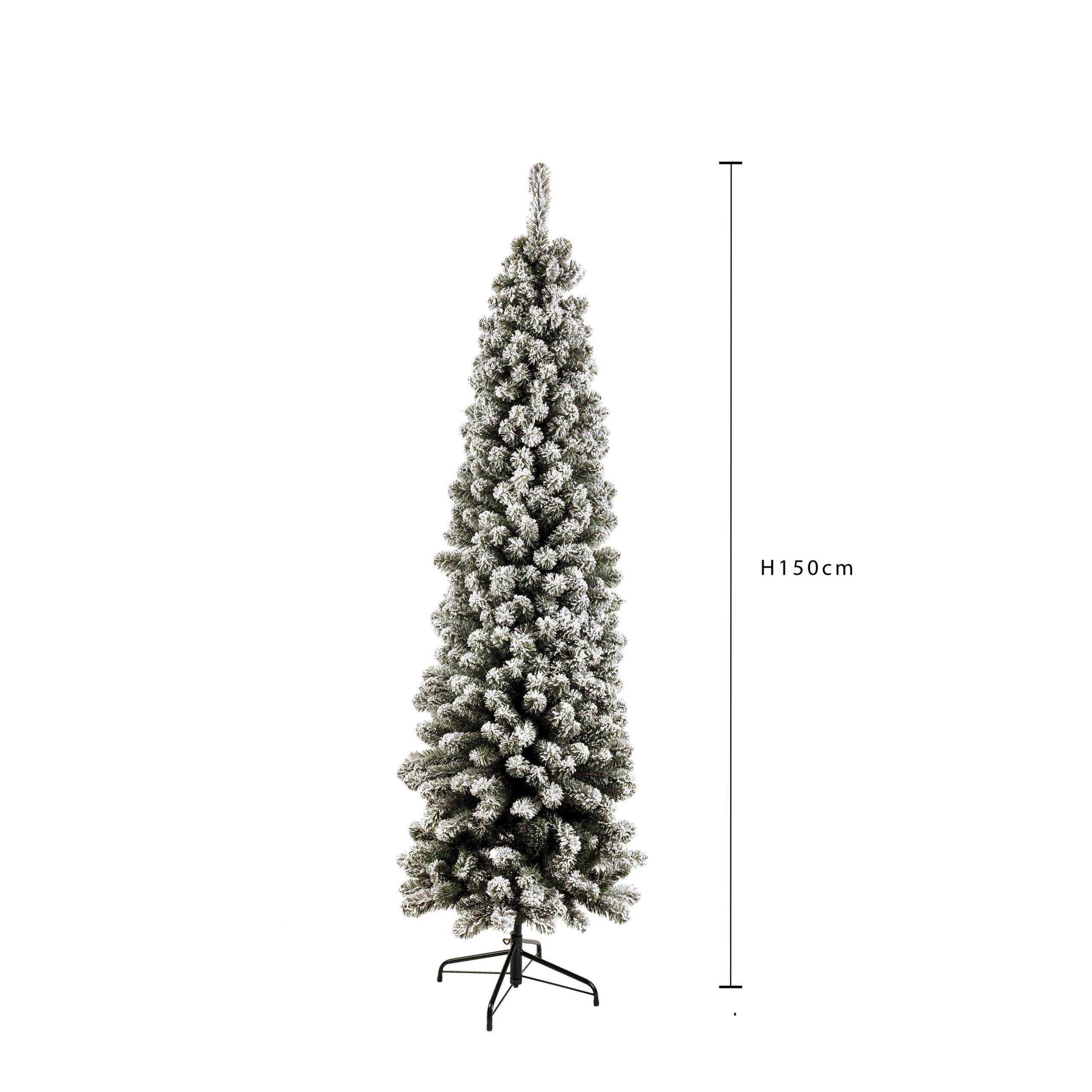 albero di natale slim argento 180 cm con glitter – 428 rami pvc e pp (copia)