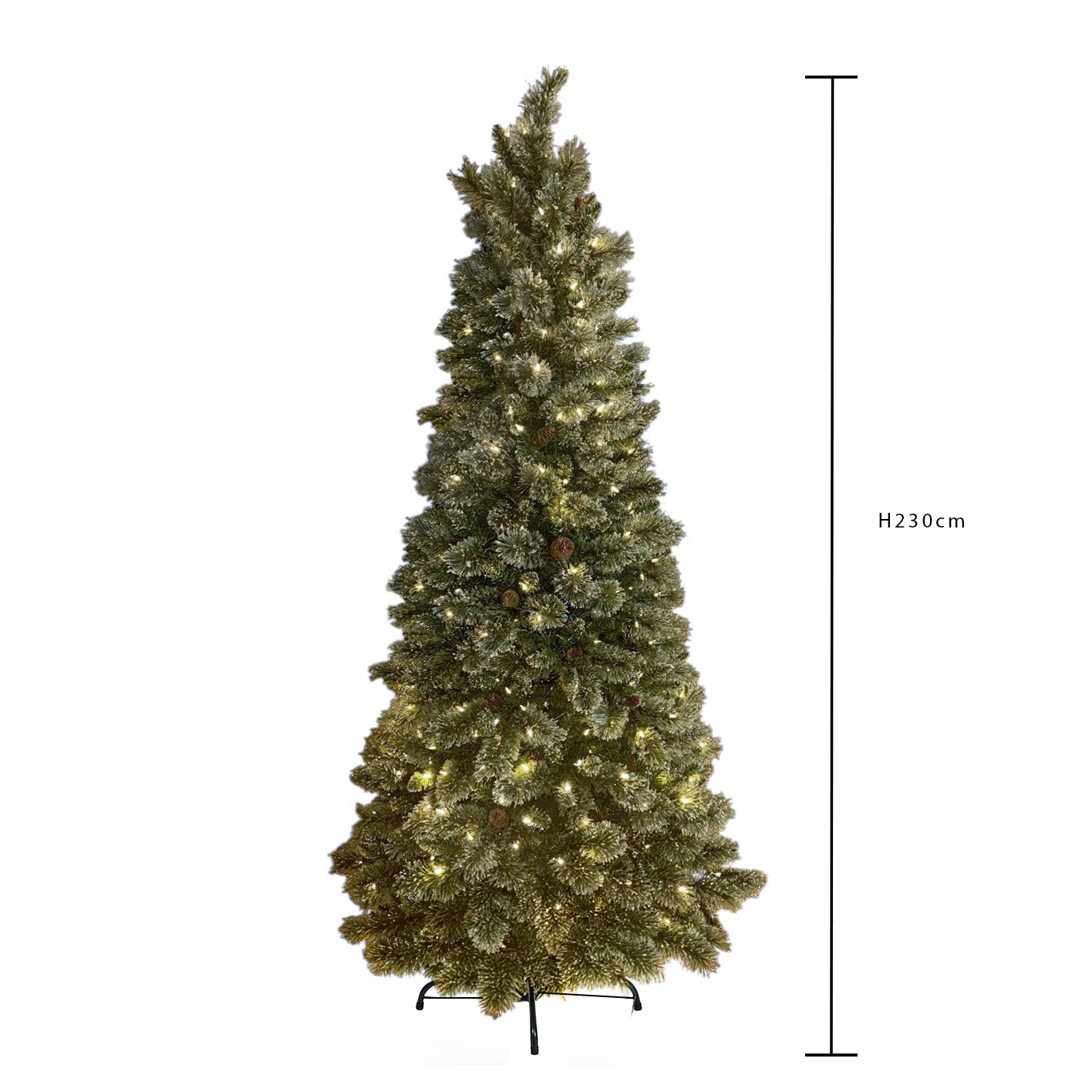 albero di natale normandiana 230 cm con 550 led – 2818 rami effetto realistico (copia)