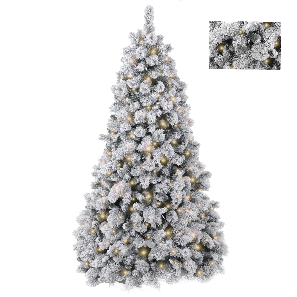 albero di natale innevato 210 cm con micro led β 2786 punte e telecomando (copia)