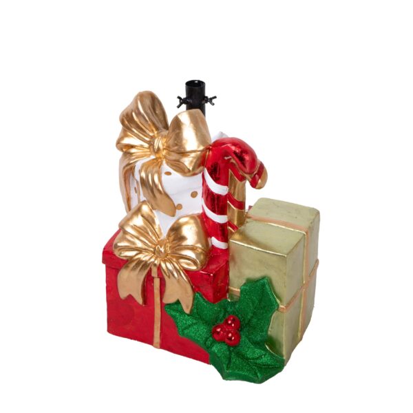 base per albero di natale con orsetto sulla slitta in resina (copia)