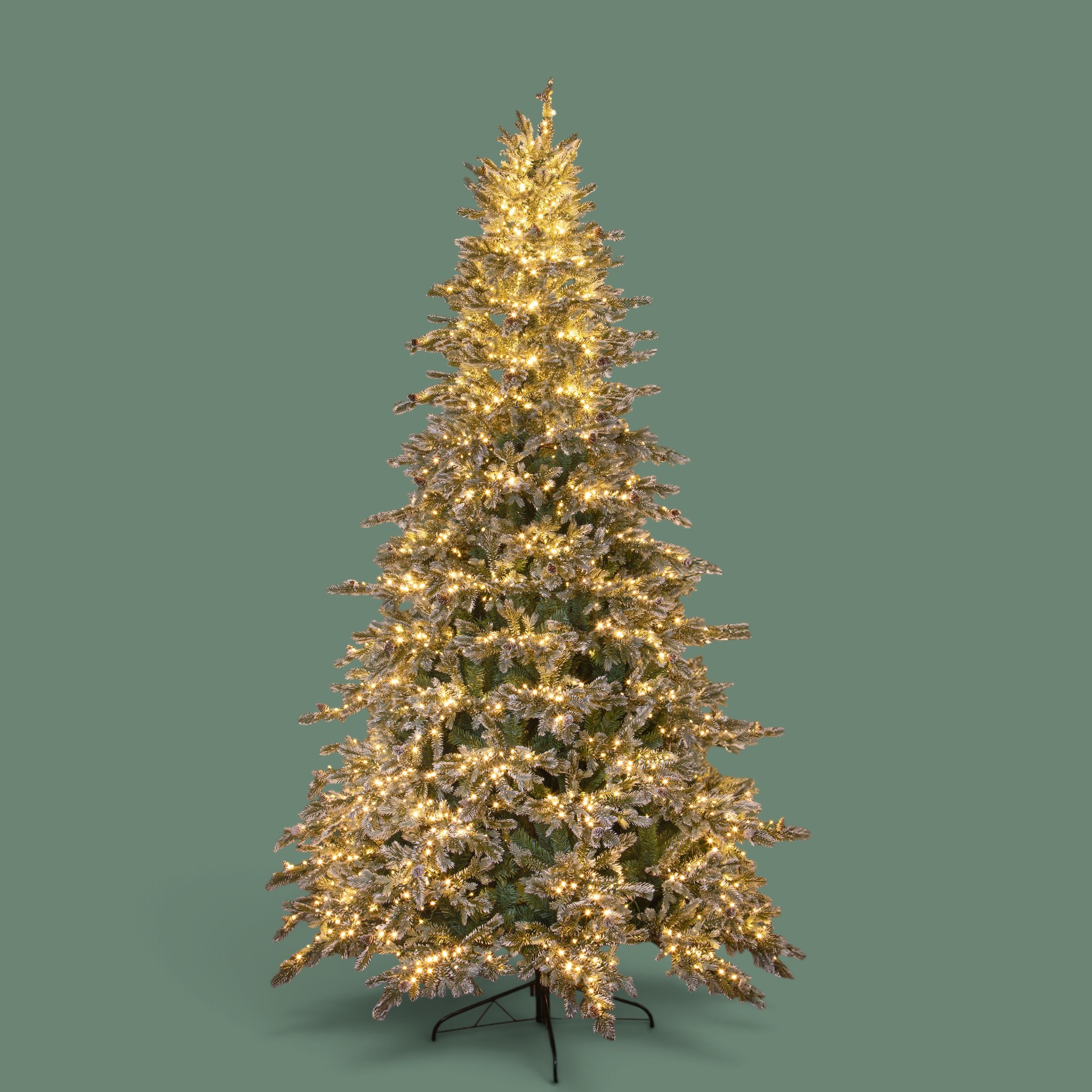 albero di natale nobilis innevato 260 cm con 650 led – 2783 rami (copia)