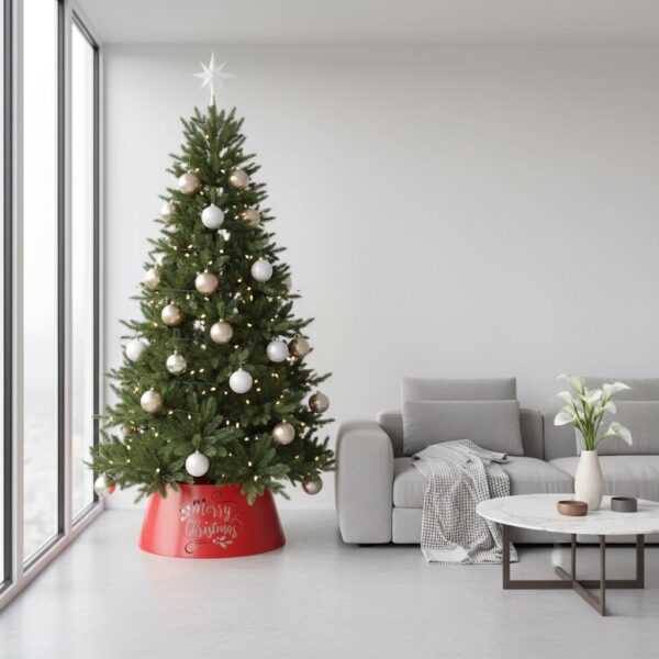 copri base albero di natale in metallo rosso tartan (copia)
