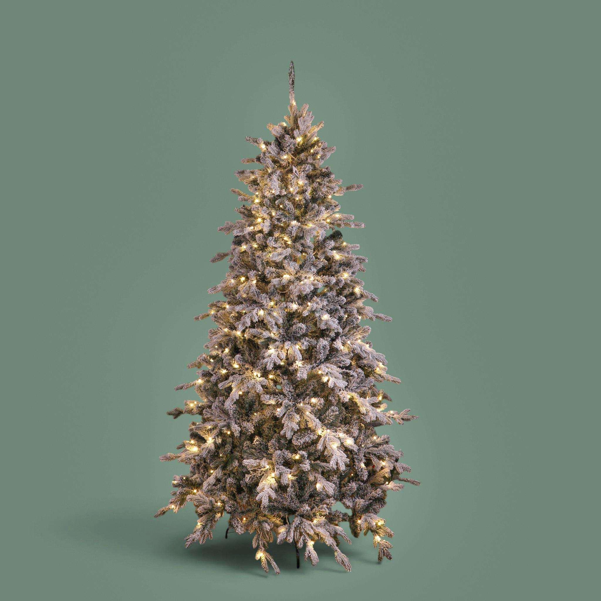 albero di natale cervino innevato 230 cm con 600 led – 1026 rami